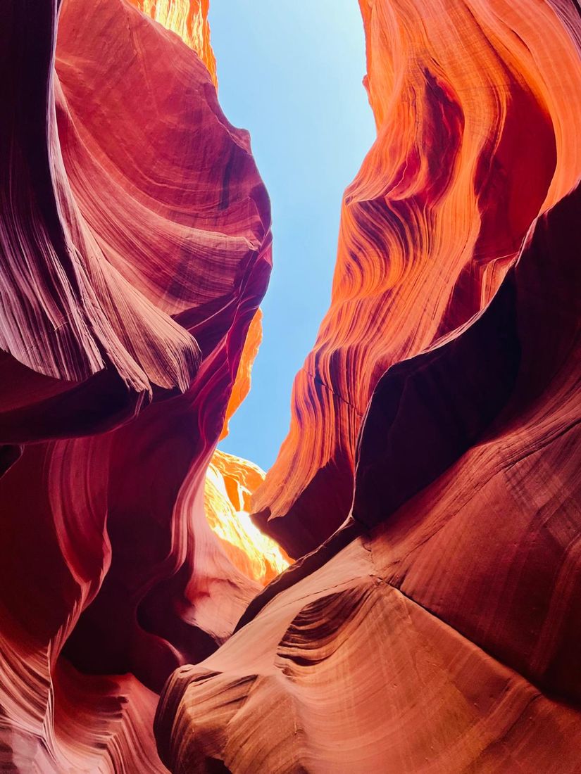 Light in a slot canyon